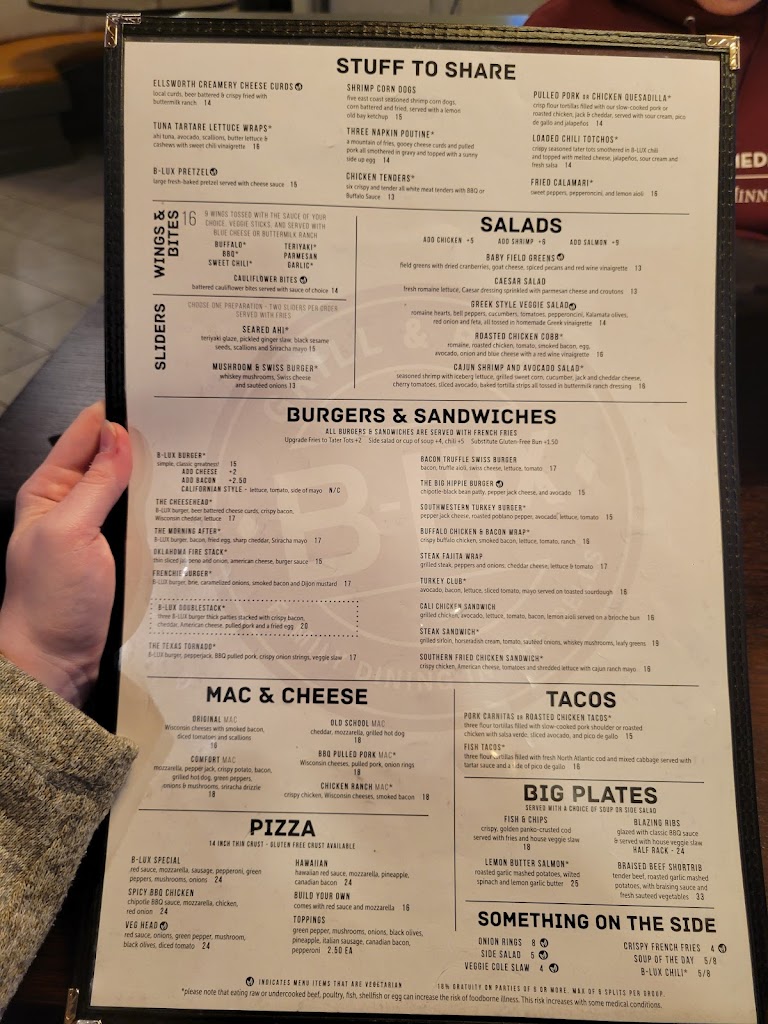  B-LUX Grill & Bar Lake Delton