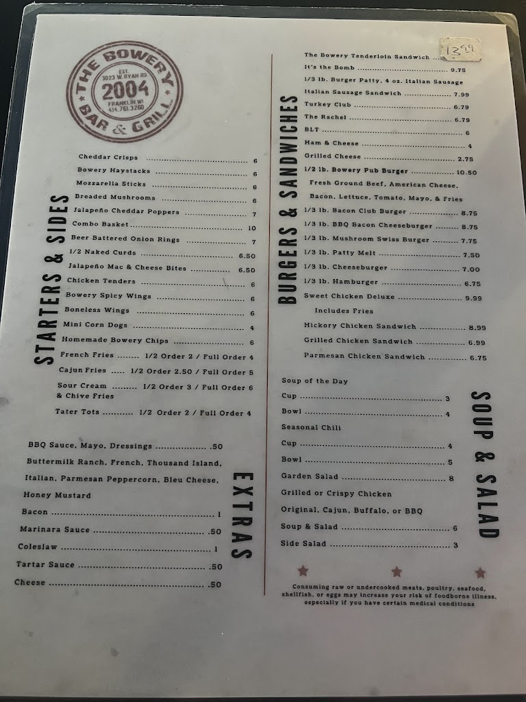  The Bowery Bar & Grill