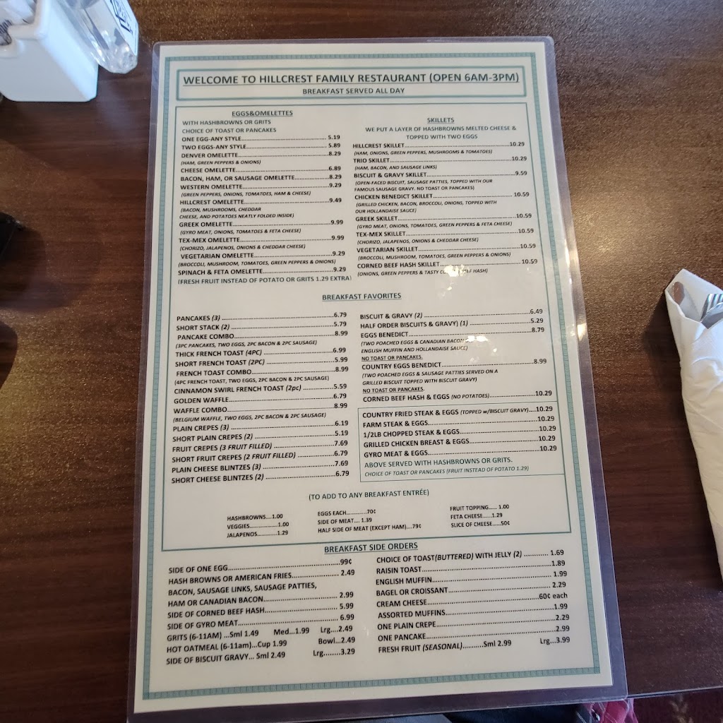  Hillcrest Family Restaurant
