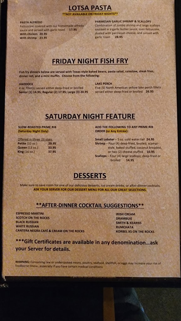  Fireside Supper Club