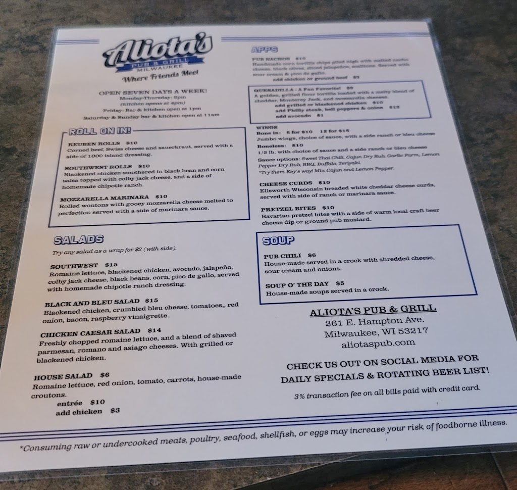  Aliota's Pub & Grill