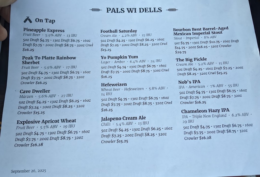  Pals Brewing Company Wisconsin Dells
