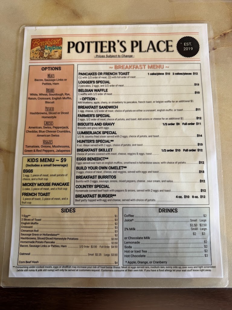  Potter's Place Cafe
