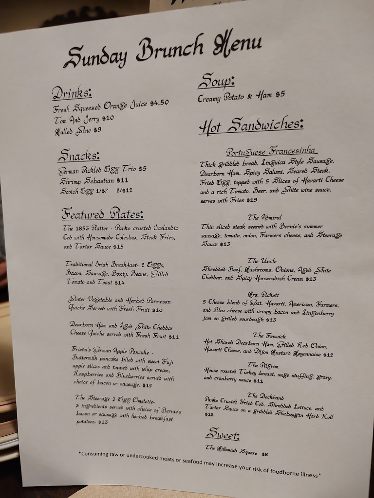  The Steerage Dining Saloon