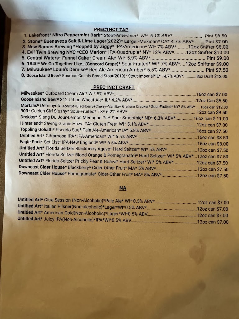  Precinct Tap & Table