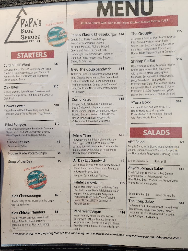  Papa’s Blue Spruce Resort