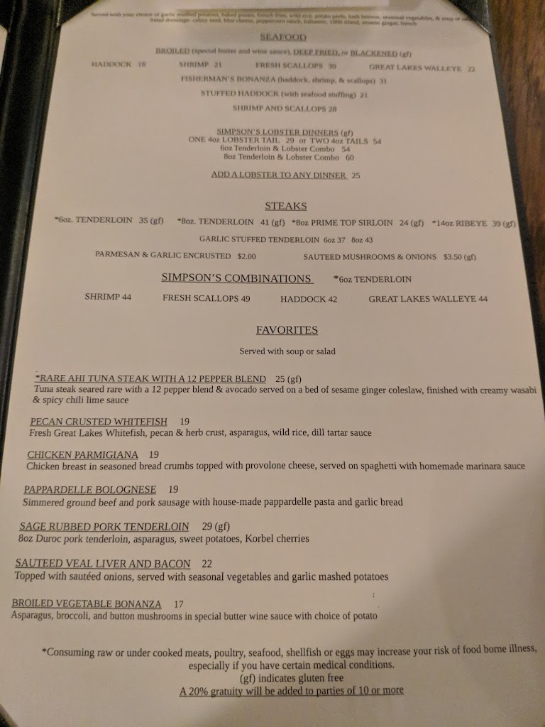  Simpson's Restaurant