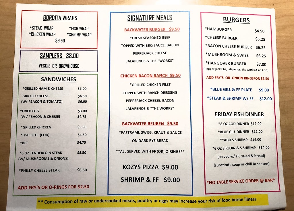  Backwater Bar & Grill