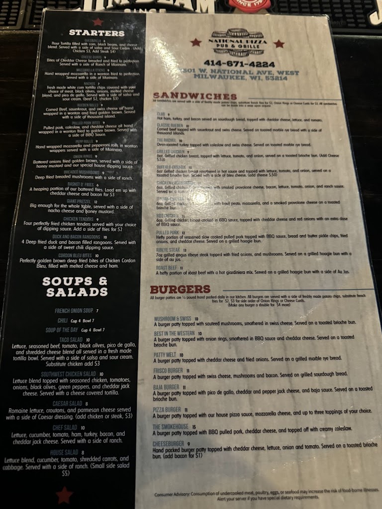  National Pizza Pub and Grille