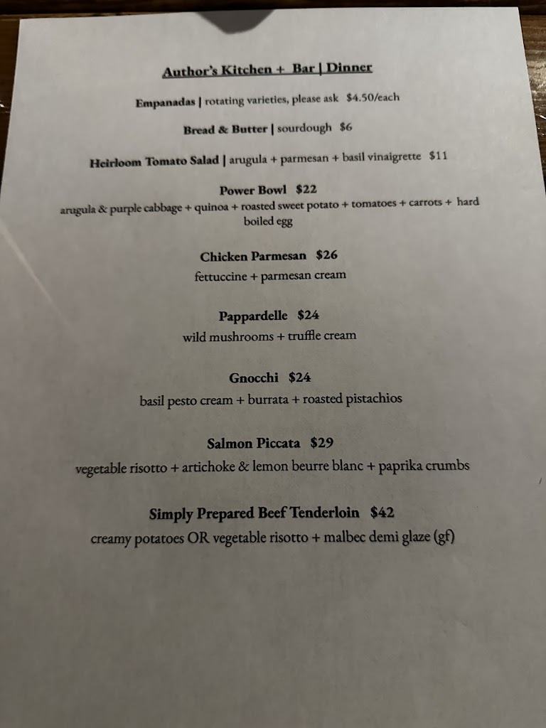  Author's Kitchen and Bar