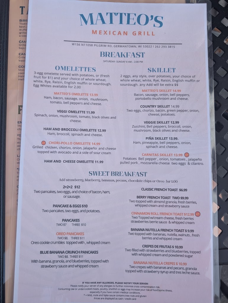  Matteo's Mexican Grill