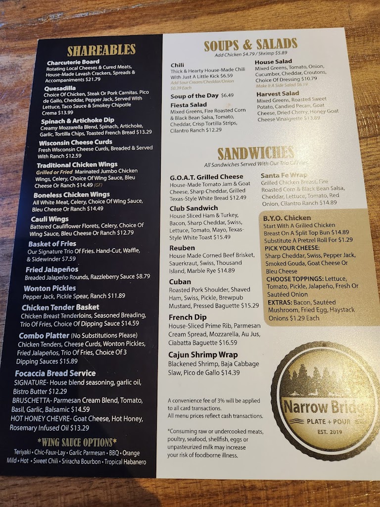  Narrow Bridge Plate + Pour