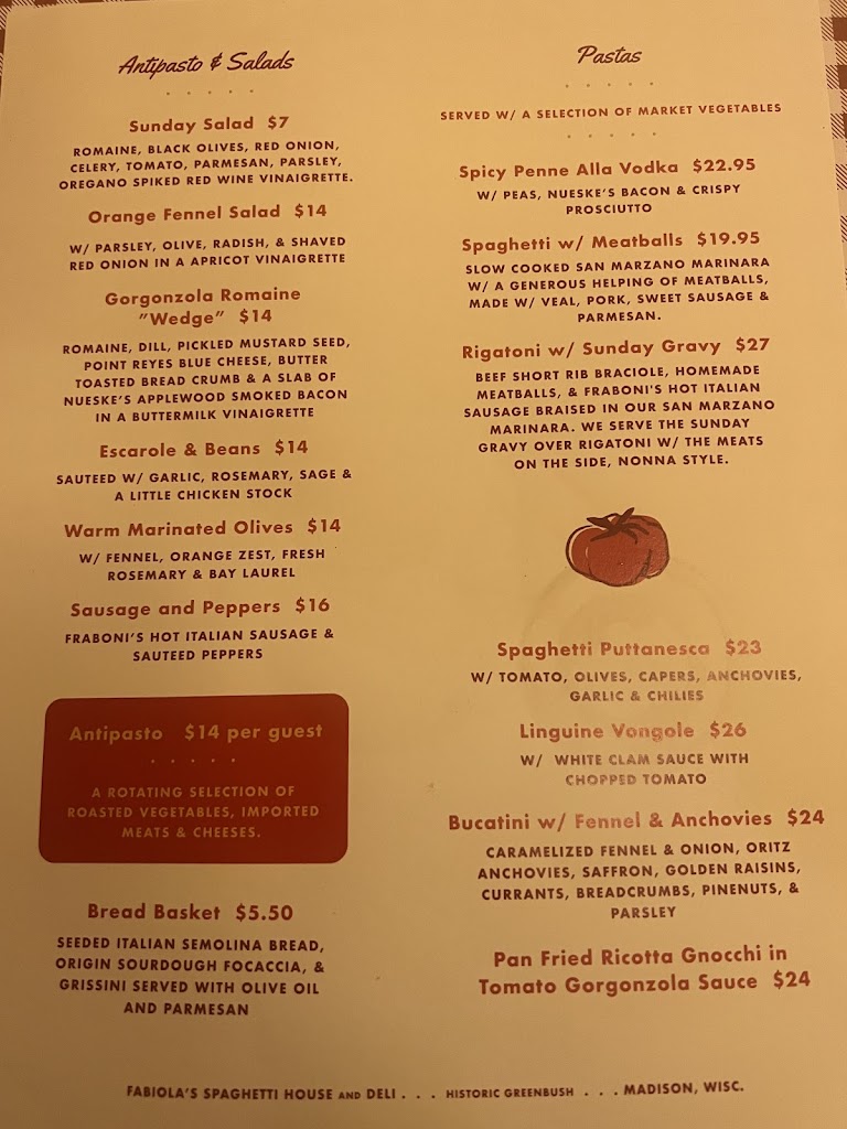  Fabiola's Spaghetti House & Deli