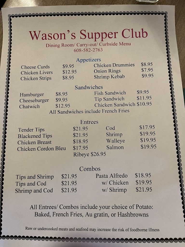  Wason's Supper Club