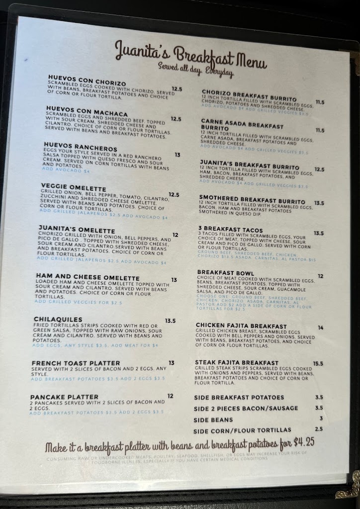  Juanita's Mexican Restaurant