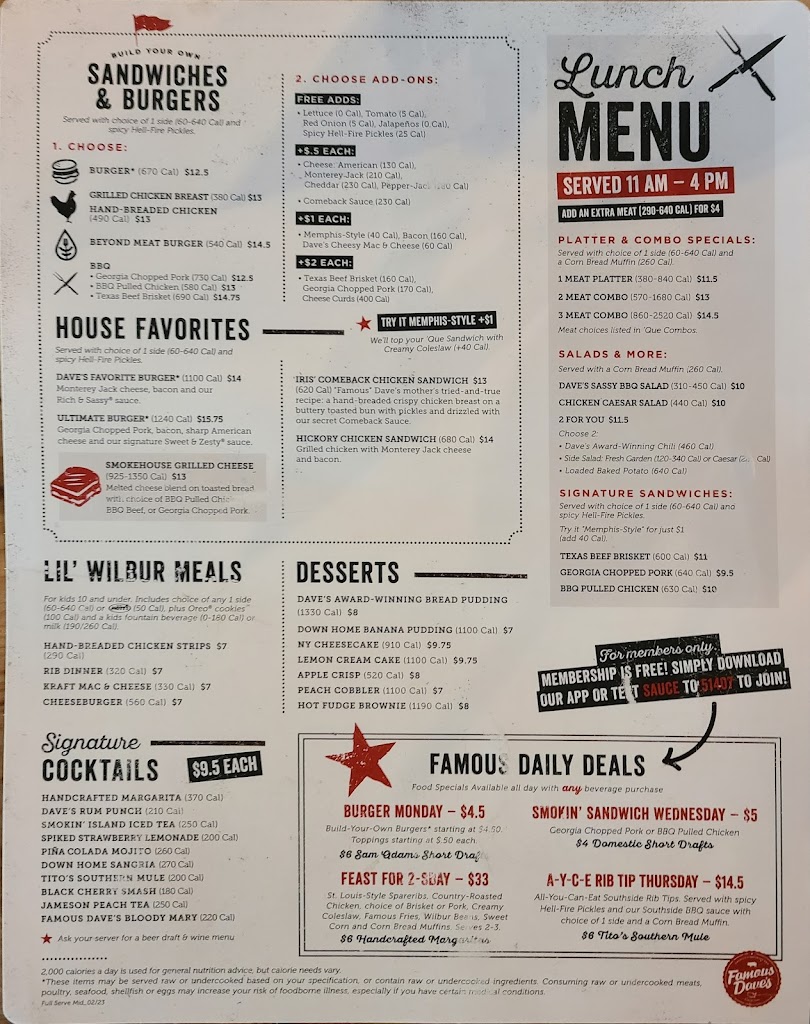  Famous Dave's Bar-B-Que