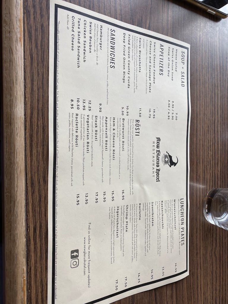  New Glarus Hotel Restaurant