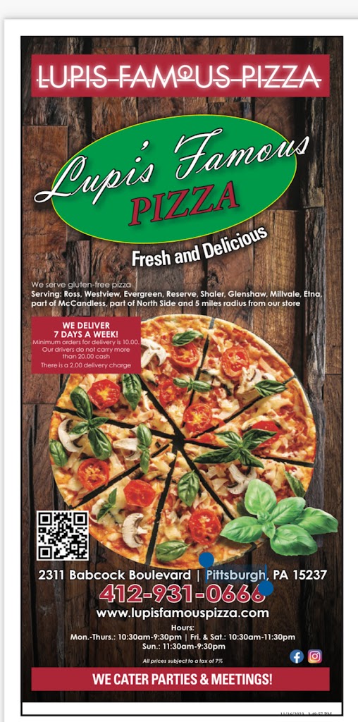  Lupi's Famous Pizza