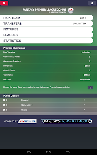Fantasy Premier League 2014/15 - screenshot thumbnail