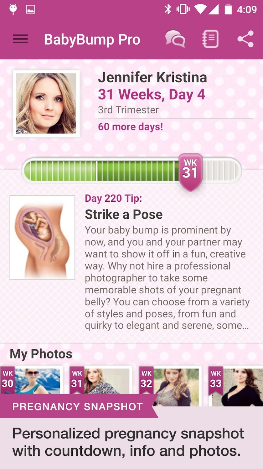 BabyBump Pregnancy Pro Screen 1
