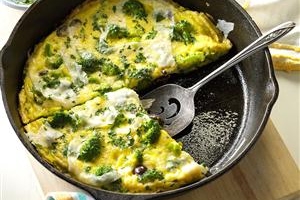 Mediterranean Broccoli & Cheese Omelet