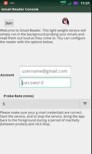 Automatic Gmail Reader Service