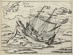 Het schip vastgelopen in het ijs. Naar Gerrit de Veer, 1598