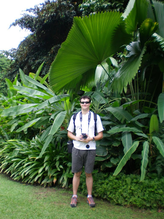Guillaume sous sa feuille de palmier
