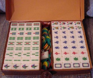 um conjunto de Mahjong