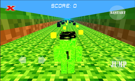 Pixel Running 3D poster 3