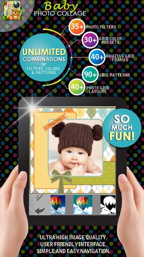 Android application Baby Photo Collage Maker screenshot