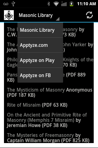 Android application Masonic Library screenshort