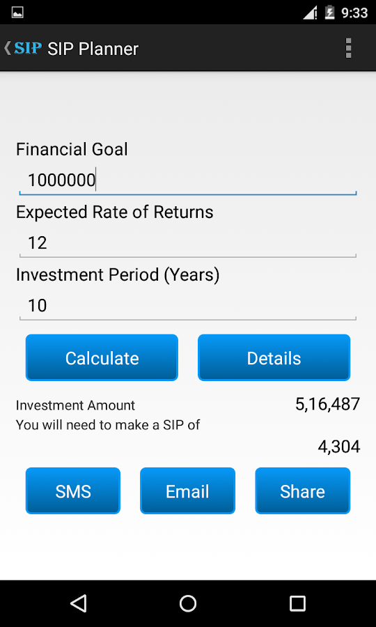 SIP Calculator Android Apps on Google Play