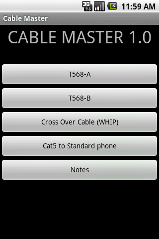 Cable Master Screen 3