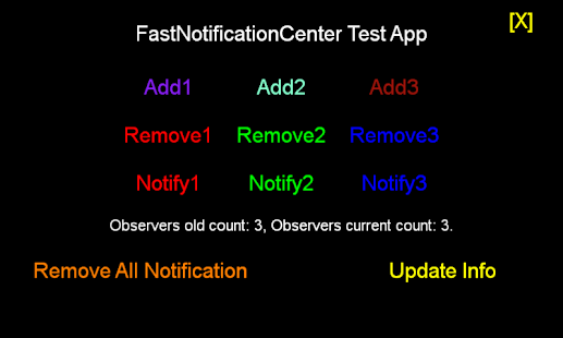 FastNotificationCenter Demo Screenshots 1
