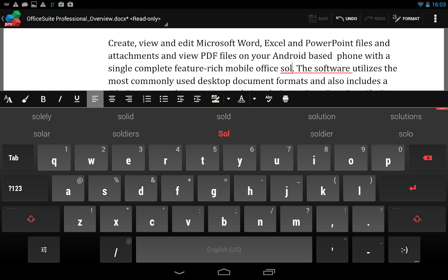 QuickWrite Keyboard FREE - screenshot