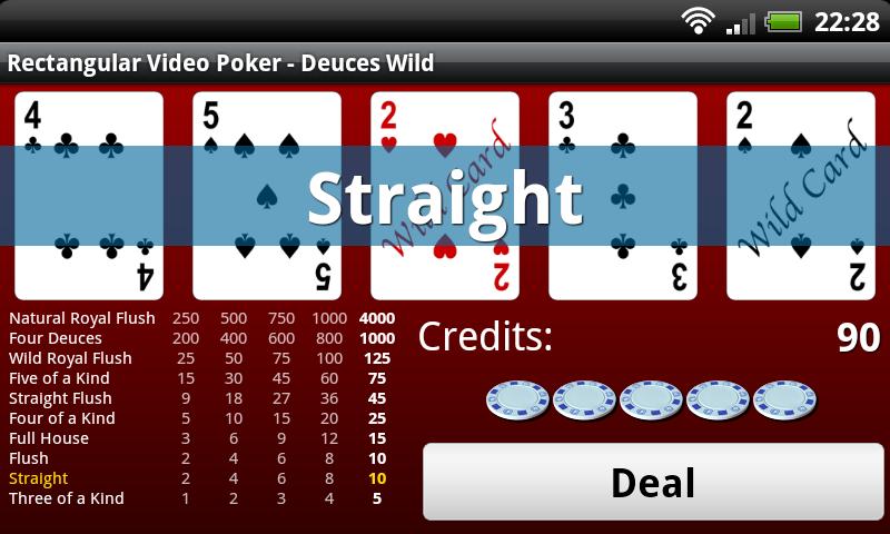 Rectangular Video Poker Screen 3