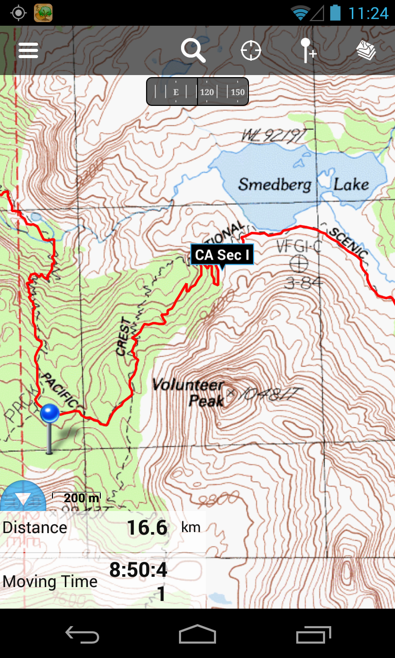 Android application Gaia GPS: Offroad Hiking Maps screenshort