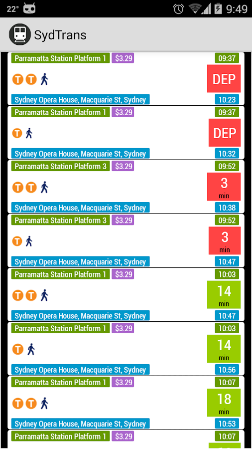 Sydney Transport Planner Android Apps on Google Play