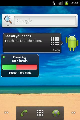 Android application Calorie Counter Simple PRO screenshort