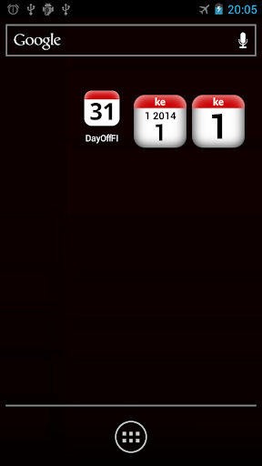 FI holidays calendar widget