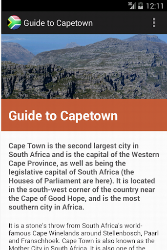 Free quide to Cape Town