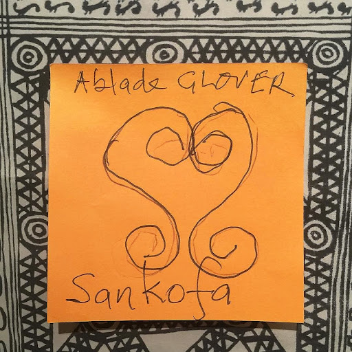 Sankofa Adinkra symbol drawn by artist Ablade Glover