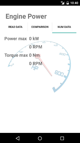 Engine Power Measurement Screen 3