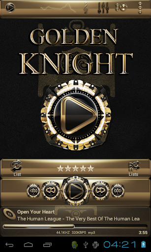 【免費娛樂App】Poweramp skin Golden Knight-APP點子