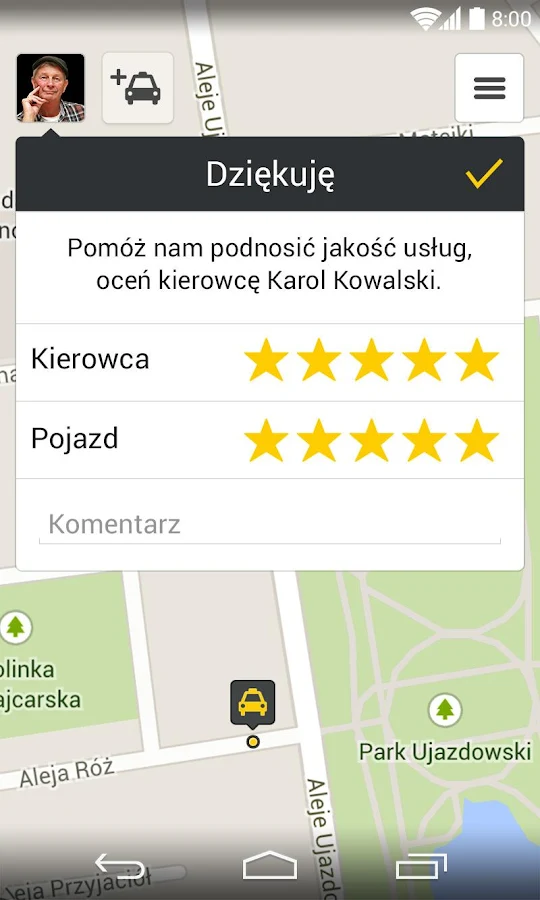   mytaxi - Aplikacja Taxi – zrzut ekranu 