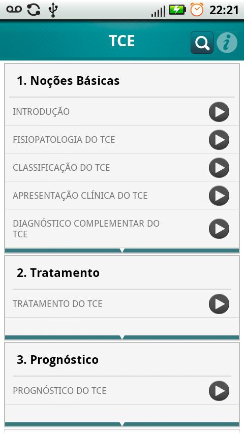 Android application Traumatic Brain Injury (TBI) screenshort