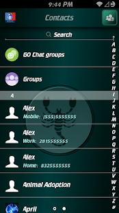Scorpio Theme for GO SMS Screenshots 3