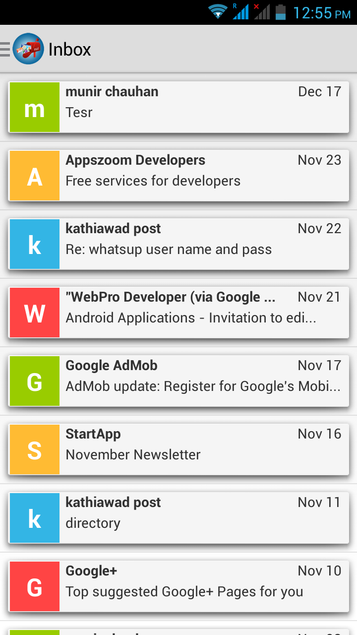 Universal Mail Screen 3