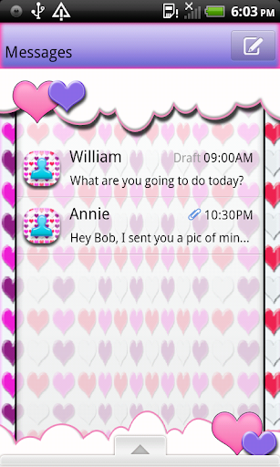 SweetHeart4U GO SMS THEME